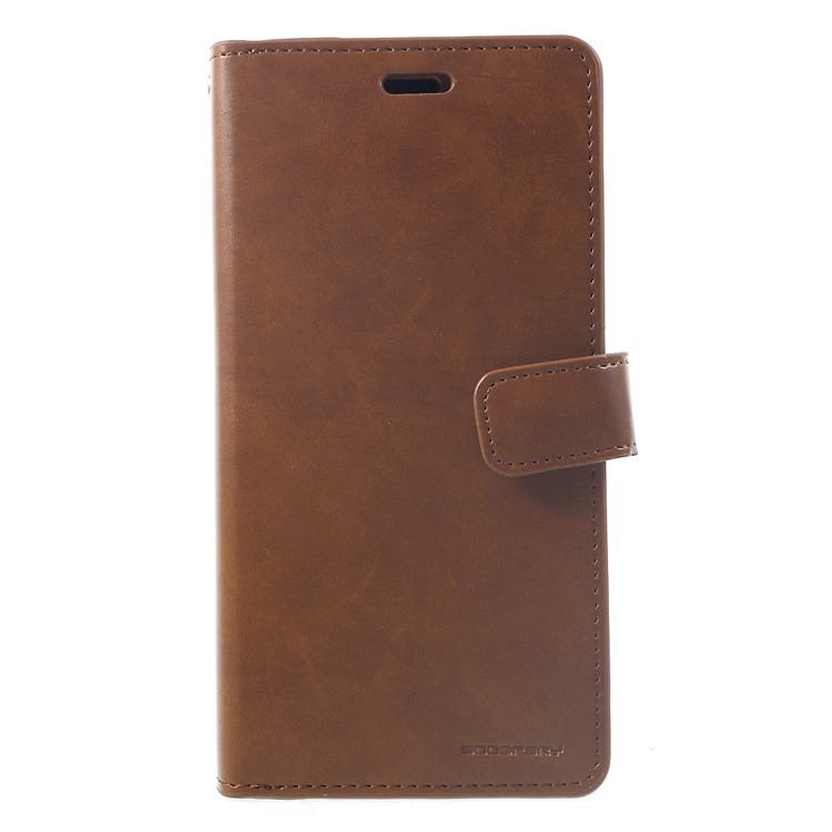 MERCURY GOOSPERY Mansoor Wallet Diary PU Leather Cell Phone Cover for iPhone XS Max 6.5 inch - Brown-1