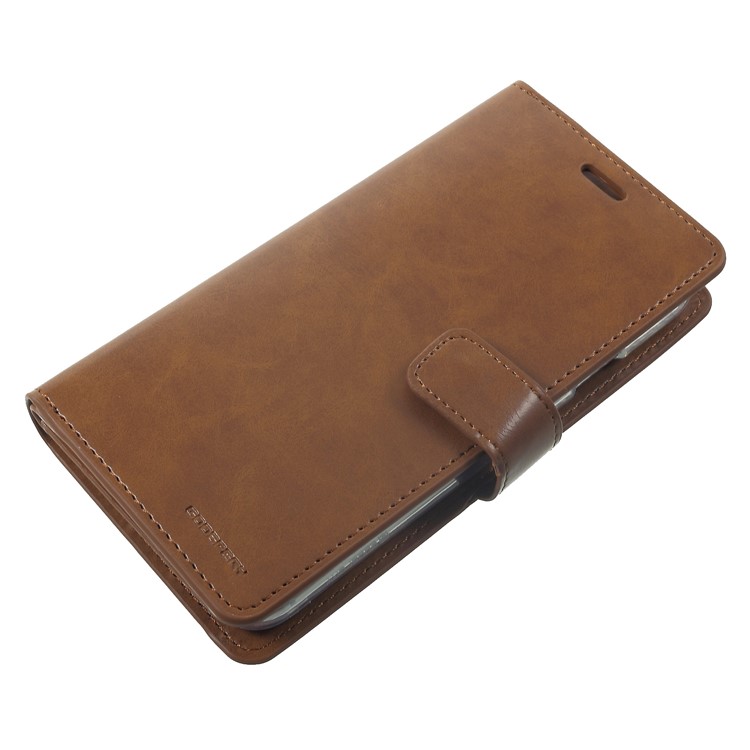 MERCURY GOOSPERY Mansoor Wallet Diary PU Leather Cell Phone Cover for iPhone XS Max 6.5 inch - Brown-4