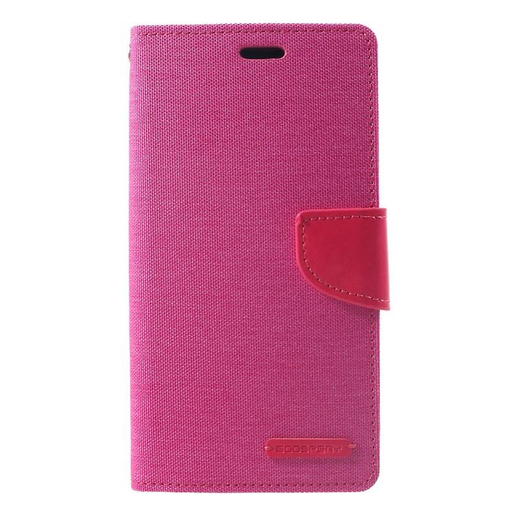 MERCURY GOOSPERY Canvas Diary (with Stand) Leather Wallet Case for iPhone XR 6.1 inch - Rose-3