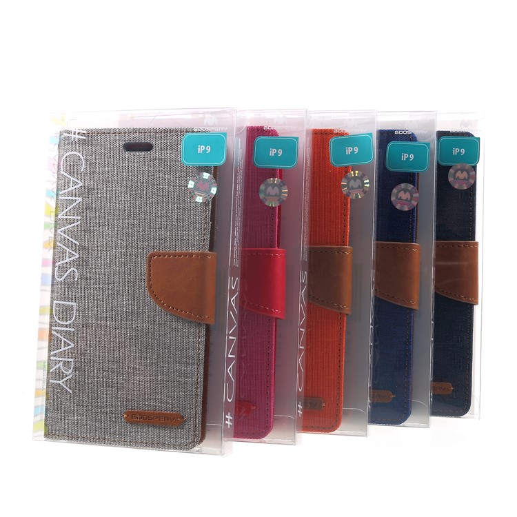 MERCURY GOOSPERY Canvas Diary (with Stand) Leather Wallet Case for iPhone XR 6.1 inch - Rose-7