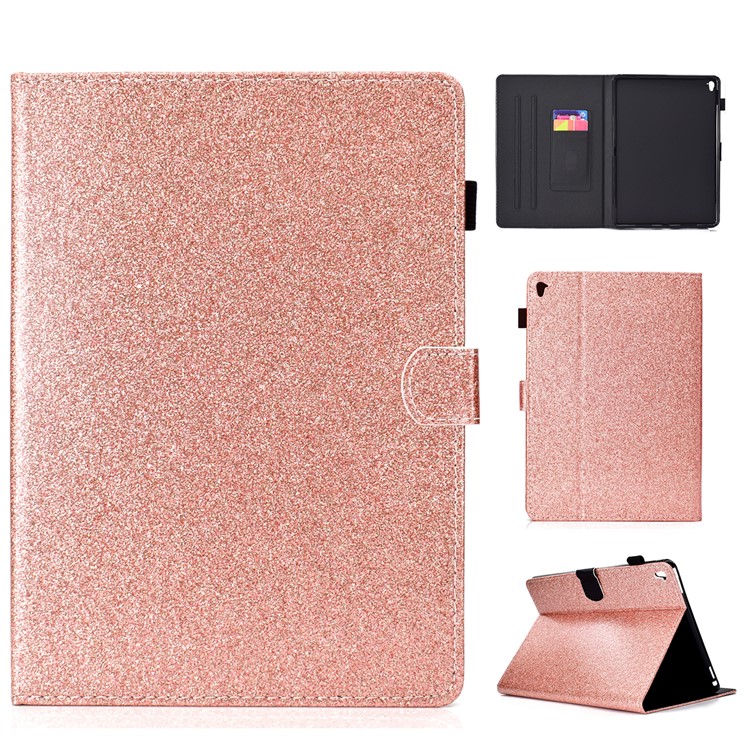 

Flash Powder Card Holder PU Leather Stand Flip Shell for iPad Pro 9.7 inch (2016) - Rose Gold, iPad Pro 9.7 (2016)