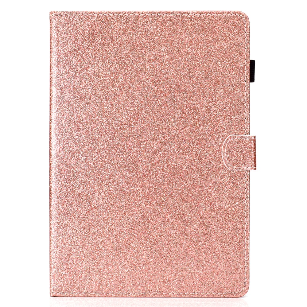 Titular Do Cartão De Pó De Flash PU Couro Stand Flip Shell Para Ipad 9,7 Polegadas (2018) / 9,7 Polegadas (2017) / Ar 2 / Ar - Rosa Ouro-2