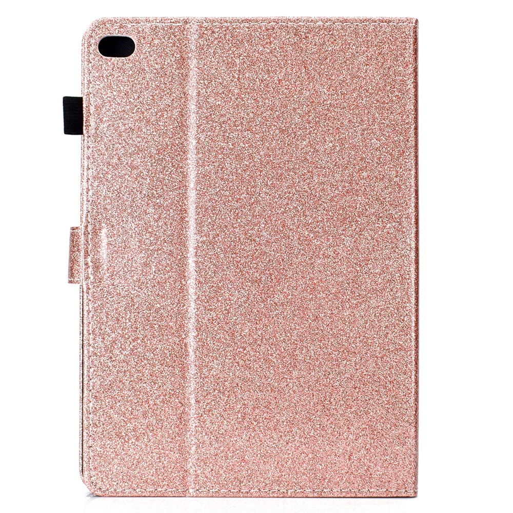 Titular Do Cartão De Pó De Flash PU Couro Stand Flip Shell Para Ipad 9,7 Polegadas (2018) / 9,7 Polegadas (2017) / Ar 2 / Ar - Rosa Ouro-3