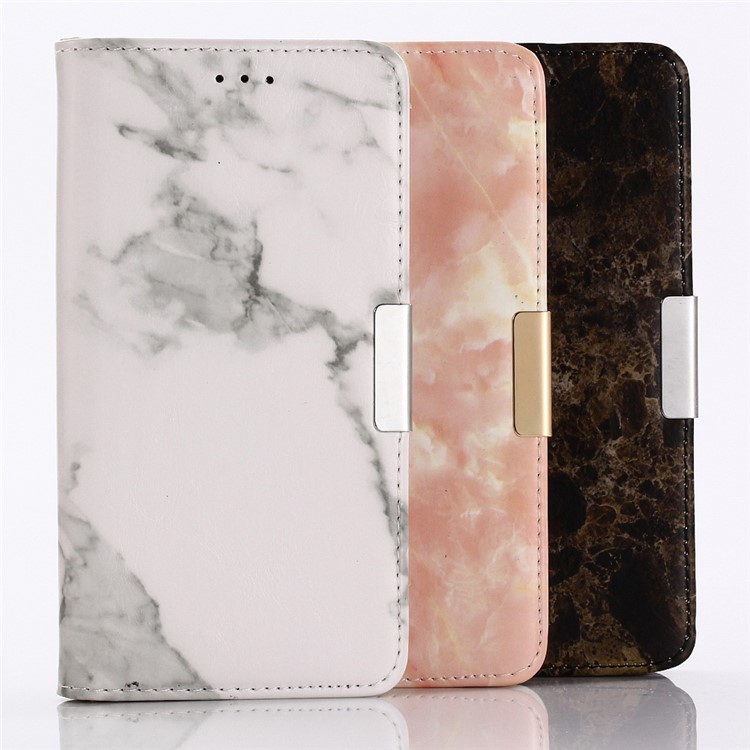 Carteira De Couro De Textura De Mármore Stand Capa De Telefone De Couro Para Iphone XR De 6,1 Polegadas - Branco-13