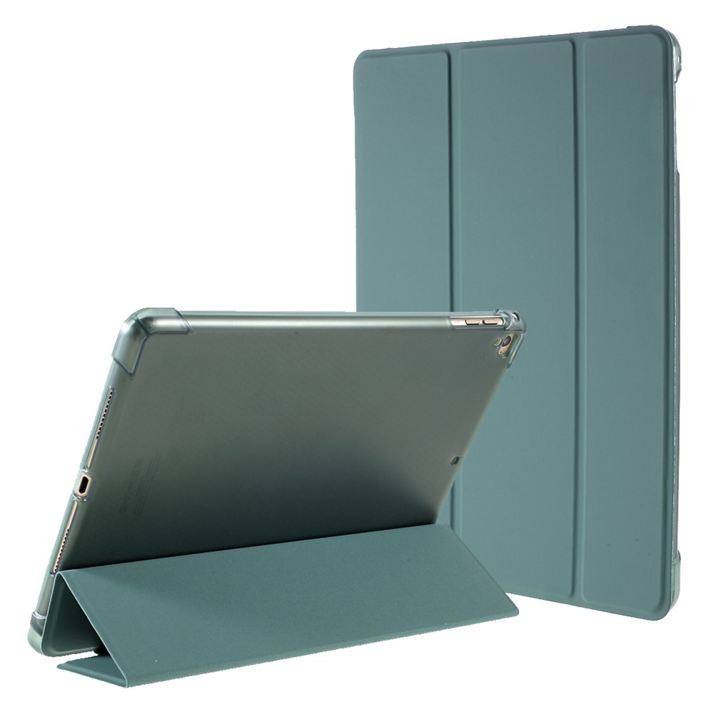Leather Case for iPad 9.7-inch (2018) / (2017) / iPad Air 2 / Air (2013) Tri-Fold Stand Auto Sleep / Wake Cover with Pencil Holder - Dark Green