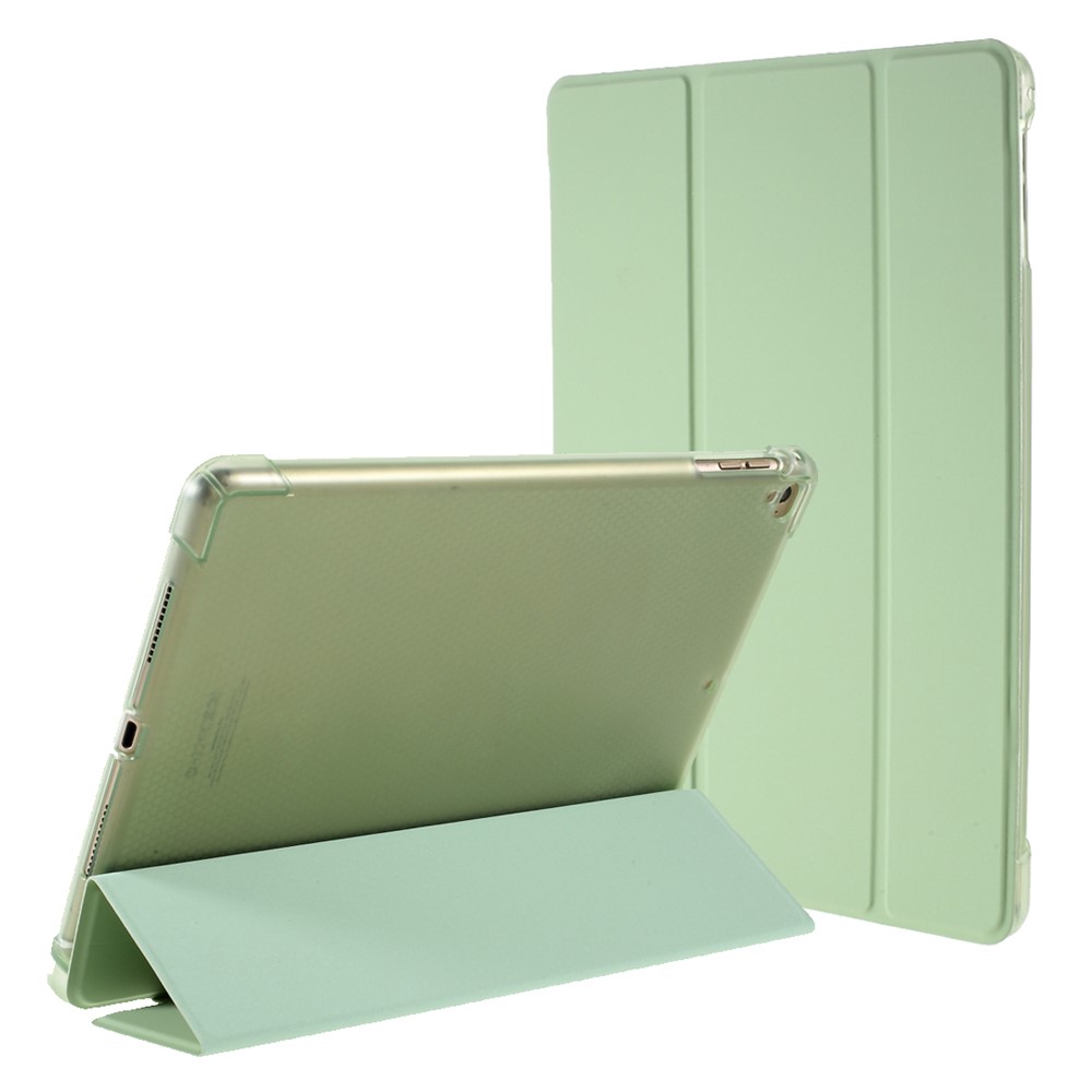 Leather Case for iPad 9.7-inch (2018) / (2017) / iPad Air 2 / Air (2013) Tri-Fold Stand Auto Sleep / Wake Cover with Pencil Holder - Light Green