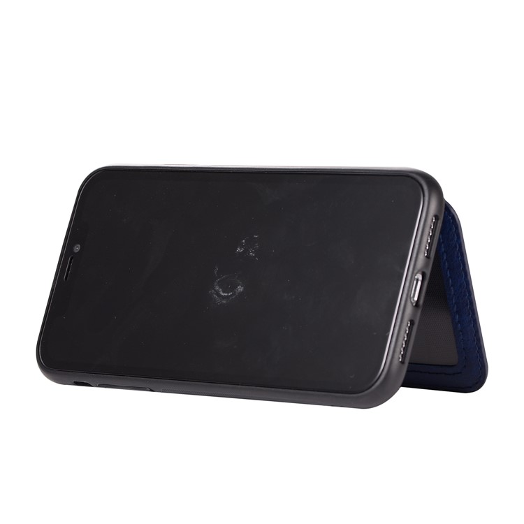 Retro Style Leather Coated PC + TPU Card Slot Kickstand Casing for iPhone XR 6.1 inch - Black-6