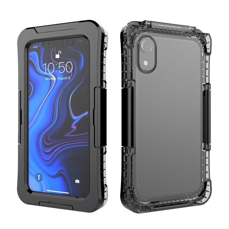 10m Underwater Waterproof Case for iPhone XR 6.1 inch Dirt/Dust/Snow Proof Case - Black-2