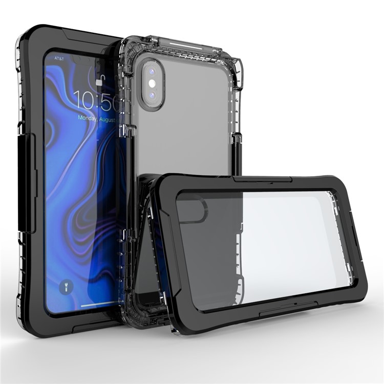 10m Underwater Waterproof Protection Casing for iPhone XS Max 6.5 inch Dirt/Dust/Snow Proof Case - Black-1