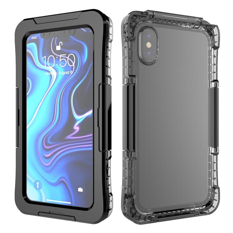 10m Underwater Waterproof Protection Casing for iPhone XS Max 6.5 inch Dirt/Dust/Snow Proof Case - Black-2