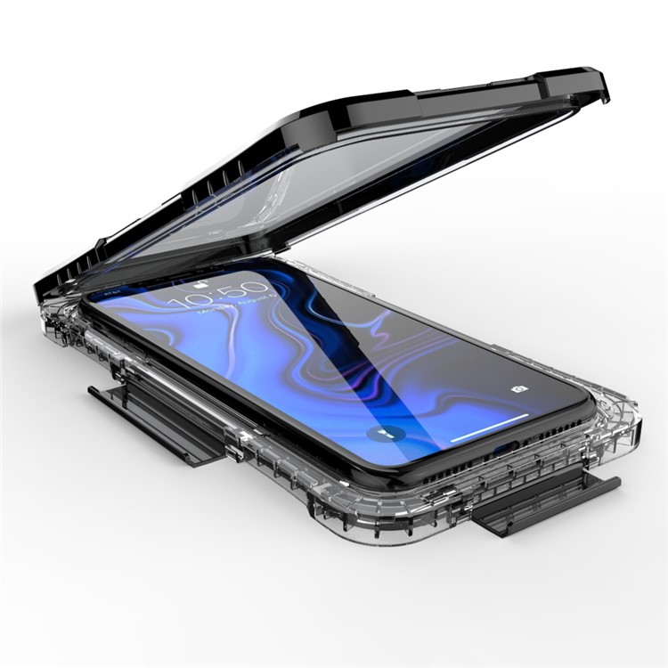 10m Underwater Waterproof Protection Casing for iPhone XS Max 6.5 inch Dirt/Dust/Snow Proof Case - Black-3