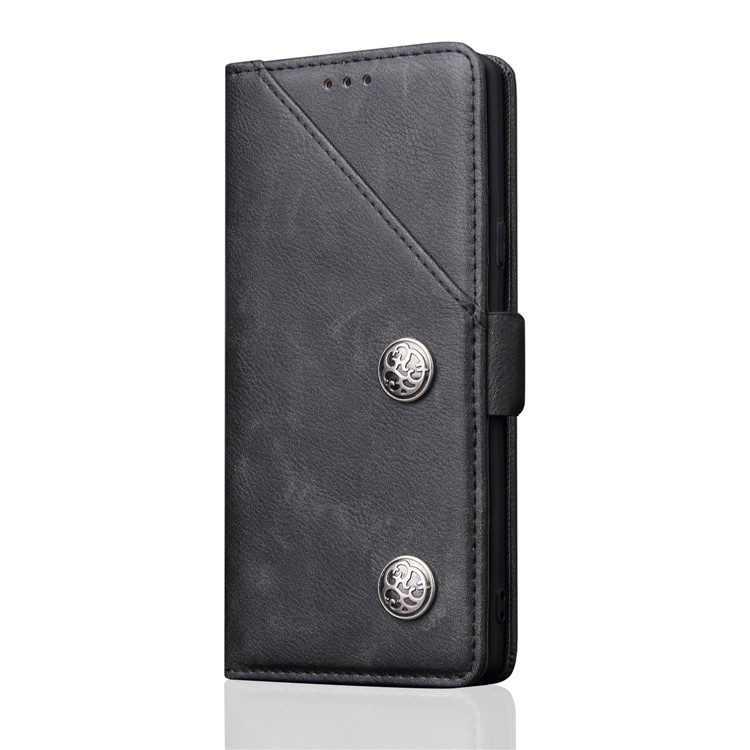 Retro Style Wallet Leather Stand Case for iPhone XR 6.1 inch - Black-2