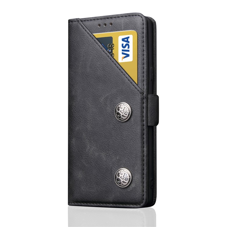 Retro Style Wallet Leather Stand Case for iPhone XR 6.1 inch - Black-3