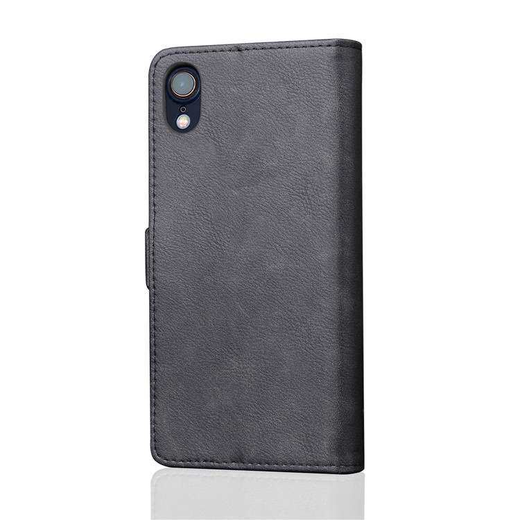 Retro Style Wallet Leather Stand Case for iPhone XR 6.1 inch - Black-4