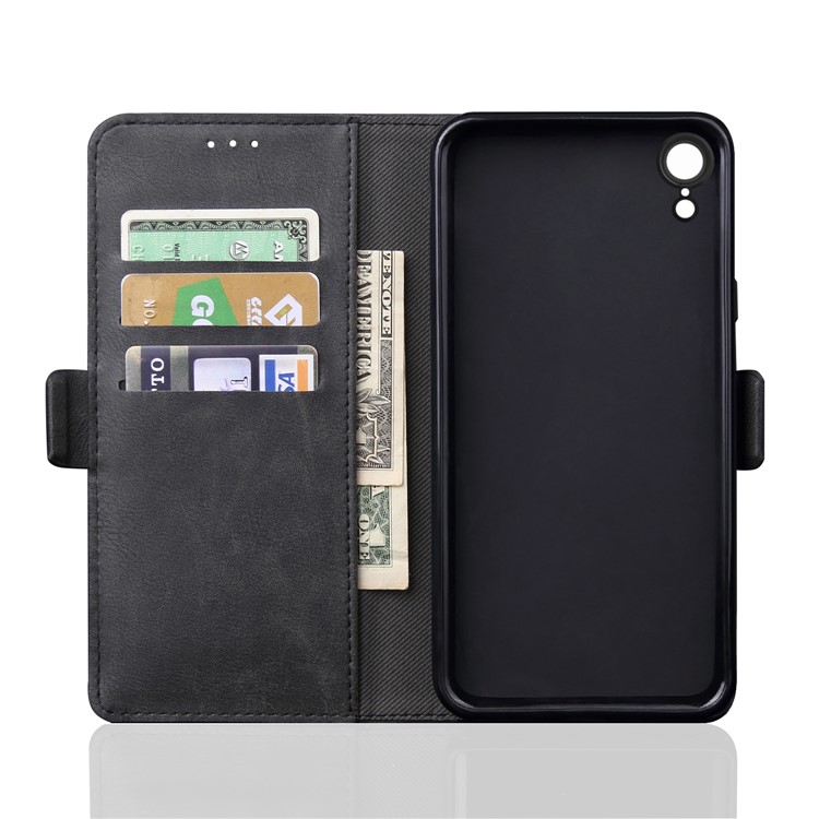 Retro Style Wallet Leather Stand Case for iPhone XR 6.1 inch - Black-6