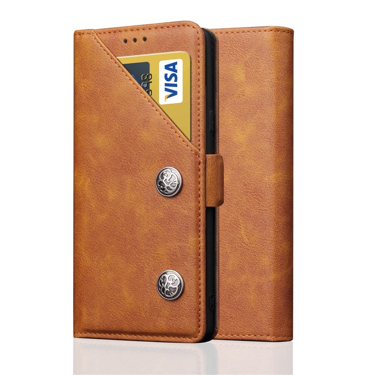 

Retro Style Wallet Leather Stand Shell Case for iPhone XS Max 6.5 inch - Brown