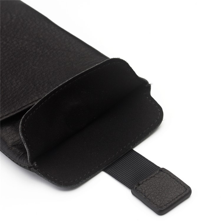 QIALINO Genuine Cowhide Leather Pouch Case with Card Slot for iPhone XS Max 6.5 inch - Black-6