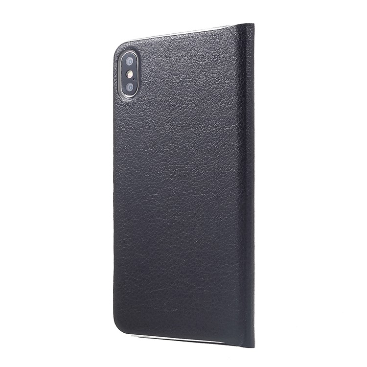 Mobile Case for iPhone XS Max 6.5 inch Card Holder Flip Leather Case - Black-3