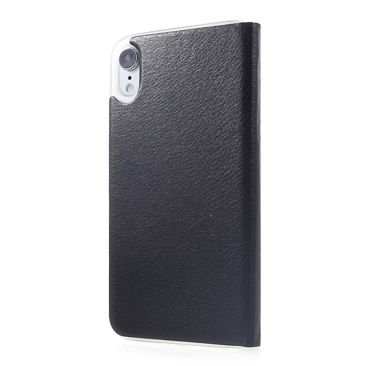 Mobile Case for iPhone XR 6.1 inch Card Holder Flip PU Leather Case - Black-3