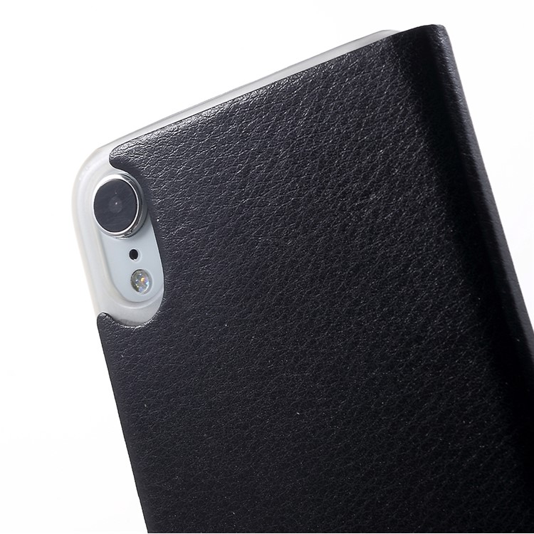 Mobile Case for iPhone XR 6.1 inch Card Holder Flip PU Leather Case - Black-5