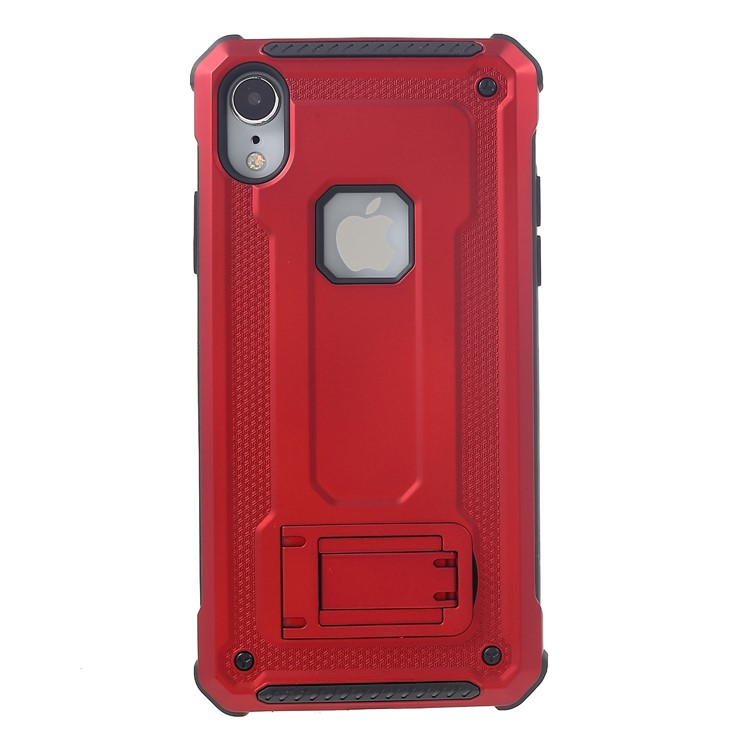 Plastic + TPU Hybrid Phone Case with Kickstand for iPhone XR 6.1 inch - Red-3