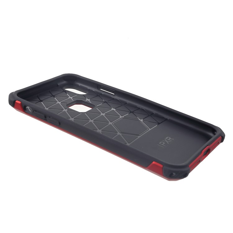 Plastic + TPU Hybrid Phone Case with Kickstand for iPhone XR 6.1 inch - Red-6