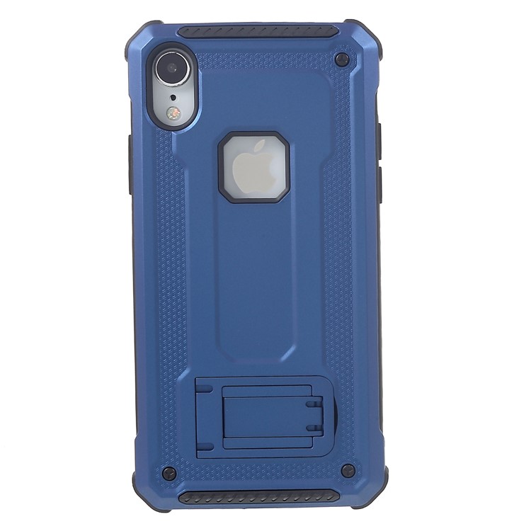 

PC + TPU Combo Phone Case with Kickstand for iPhone XR 6.1 inch - Dark Blue