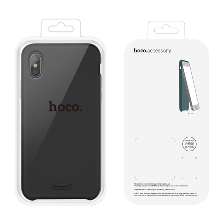 HOCO Pure Series Rubberized PC + Silicone Hybrid Case for iPhone XS 5.8 inch - Black-6