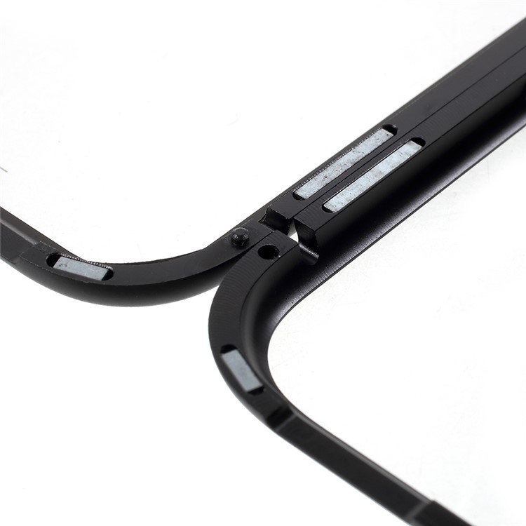 Magnetic Attraction Metal Frame Tempered Glass Back Phone Cover for iphone XS MAX 6.5 inch - Black-18