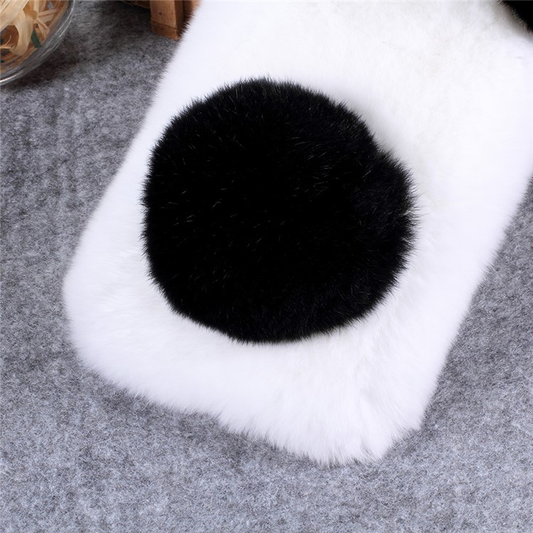 La Panda 3D Formó La Caja Revestida Piel Suave De TPU Para El Iphone XR 6.1 Pulgadas - Blanco / Negro-5