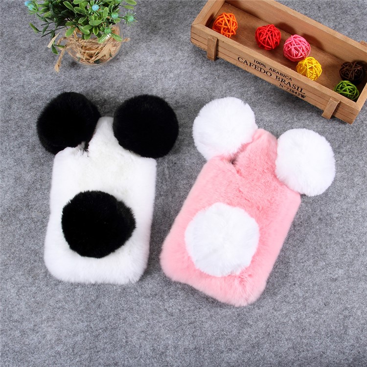 La Panda 3D Formó La Caja Revestida Piel Suave De TPU Para El Iphone XR 6.1 Pulgadas - Blanco / Negro-7