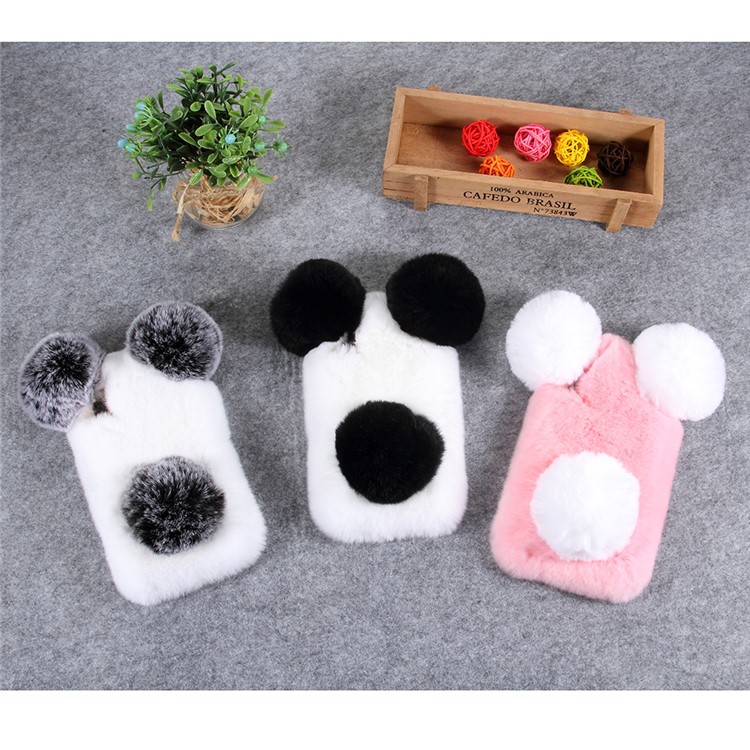 La Panda 3D Formó La Caja Revestida Piel Suave De TPU Para El Iphone XR 6.1 Pulgadas - Blanco / Negro-8