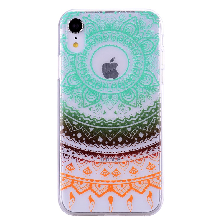 Pattern Printing Flexible TPU Back Case for iPhone XR 6.1 inch - Colorful Mandala-2