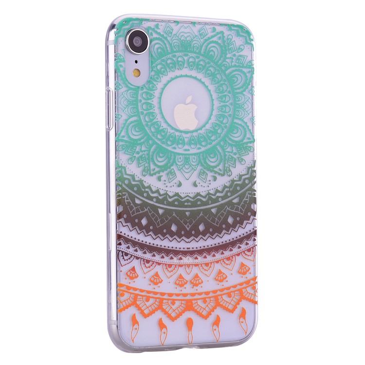 Pattern Printing Flexible TPU Back Case for iPhone XR 6.1 inch - Colorful Mandala-3