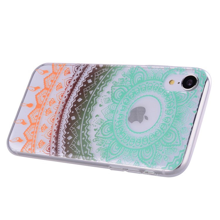 Pattern Printing Flexible TPU Back Case for iPhone XR 6.1 inch - Colorful Mandala-4