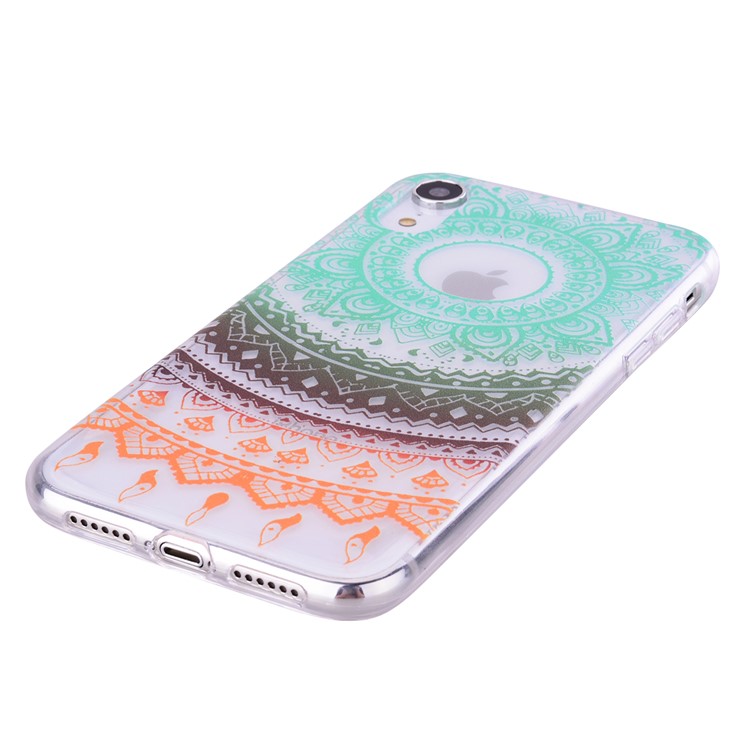 Pattern Printing Flexible TPU Back Case for iPhone XR 6.1 inch - Colorful Mandala-5