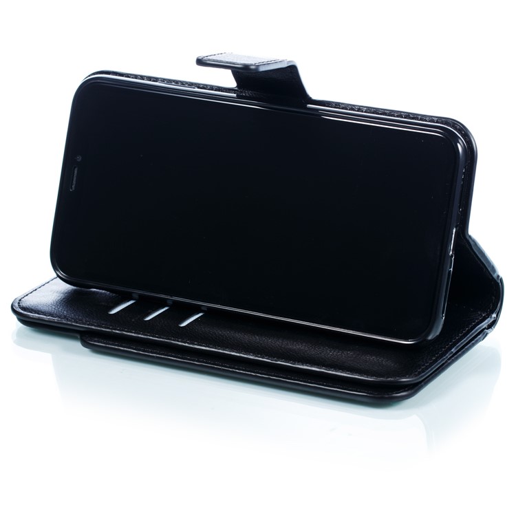 9 Card Slots Crazy Horse Leather Wallet Case for iPhone XS Max 6.5 inch - Black-5
