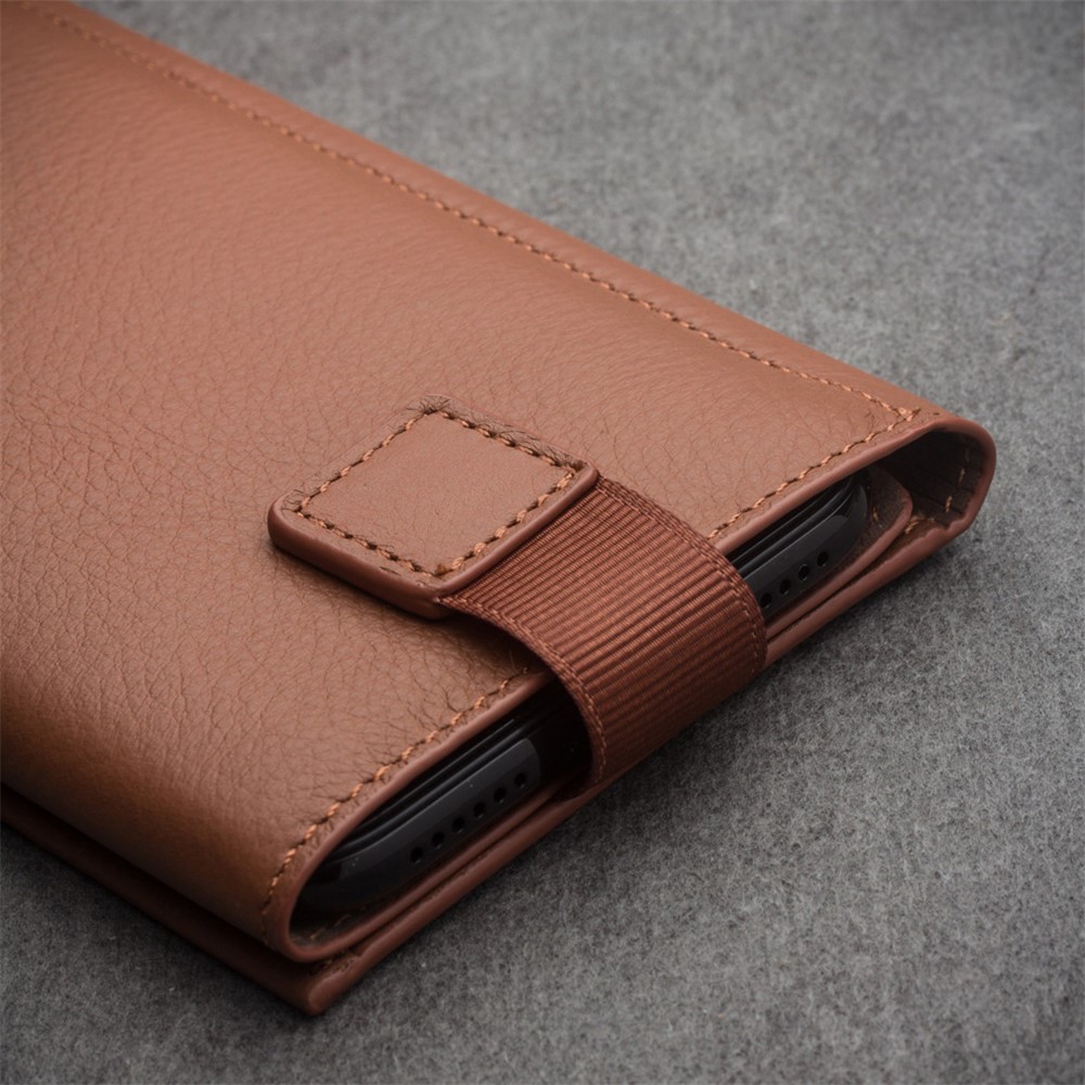 QIALINO Rindleder Ledertasche Brieftasche Handytasche Für IPhone XR 6.1 Zoll - Braun-8