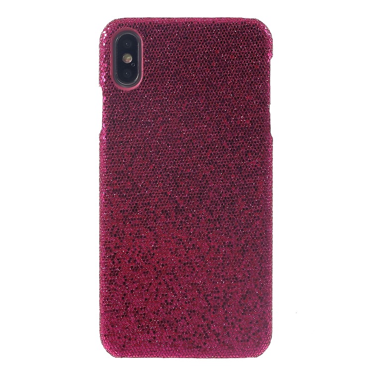 

Кожа PU Покрытая Пластичная Крышка Сотового Телефона Для Iphone XS Макс 6.5 Дюймов - Розовые Блестящие Блестки, iPhone XS Max