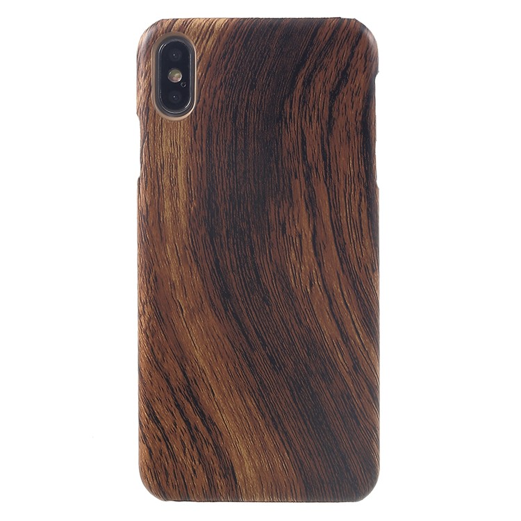 

PU Leather Coated Plastic Mobile Casing for iPhone XS Max 6.5 inch - Wood Texture, iPhone XS Max