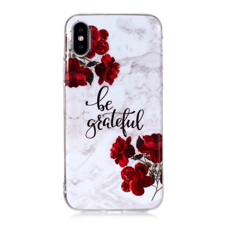 Motif De Marbre IMD TPU Cas De Téléphone Portable Pour Iphone XS 5,8 Pouces - Style Q-1