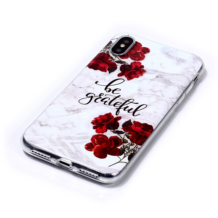Motif De Marbre IMD TPU Cas De Téléphone Portable Pour Iphone XS 5,8 Pouces - Style Q-2