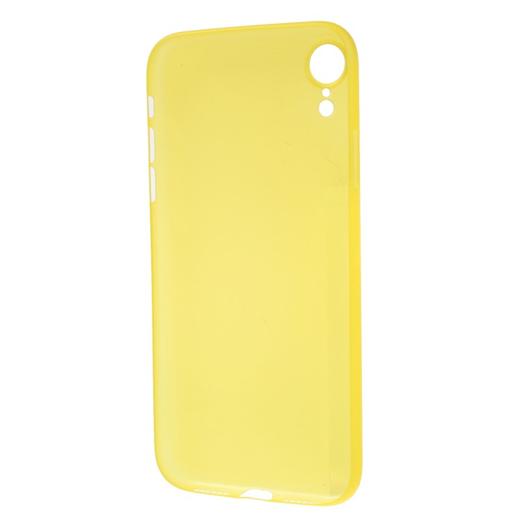 Ultra-thin Matte Hard PC Cover Case for iPhone XR 6.1 inch - Yellow-4
