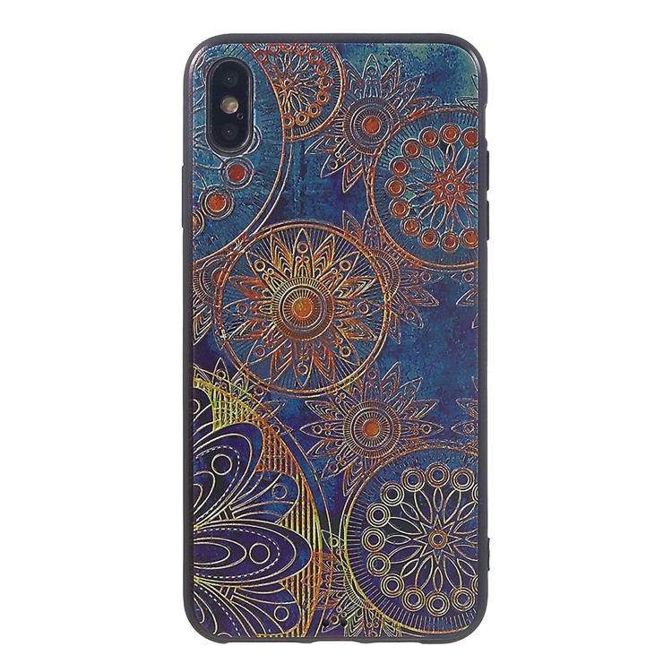 

Embossment TPU Cell Phone Cover for iPhone XS Max 6.5 inch - Mandala Flowers