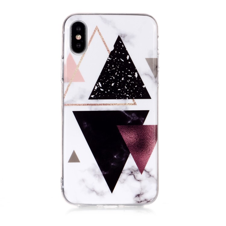 Marble Pattern IMD TPU Back Case for iPhone XS Max 6.5 inch - Style A-1