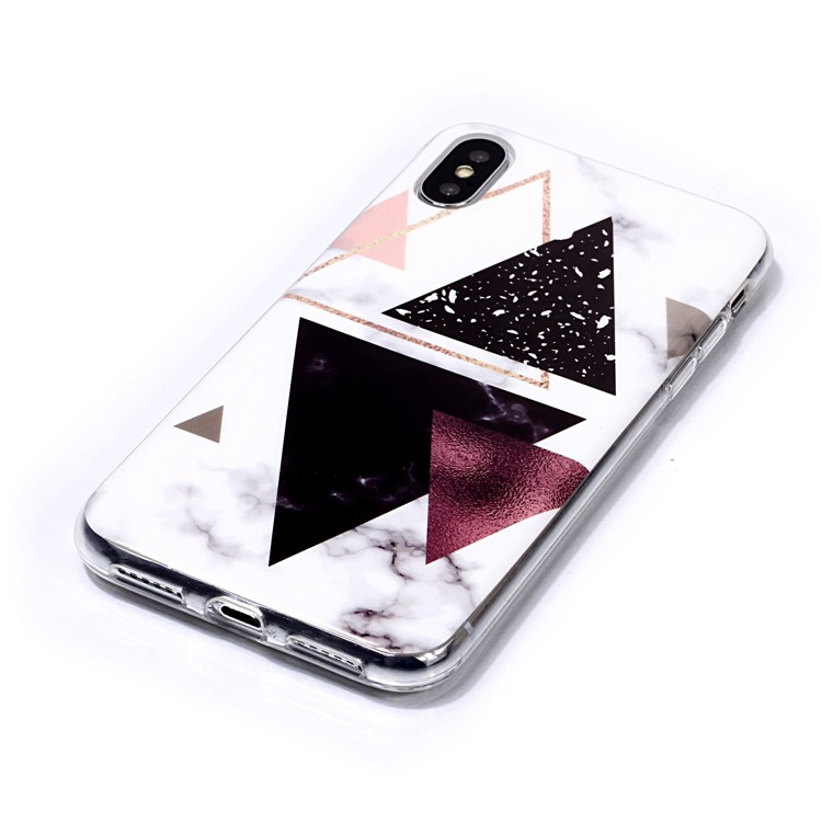 Marble Pattern IMD TPU Back Case for iPhone XS Max 6.5 inch - Style A-2