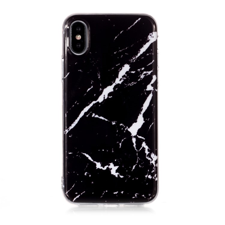 Para Iphone Xs Max 6,5 Polegadas TPU Tampa Do Telefone Celular (teste Padrão De Mármore) (imd Acabamento) - Estilo T-1