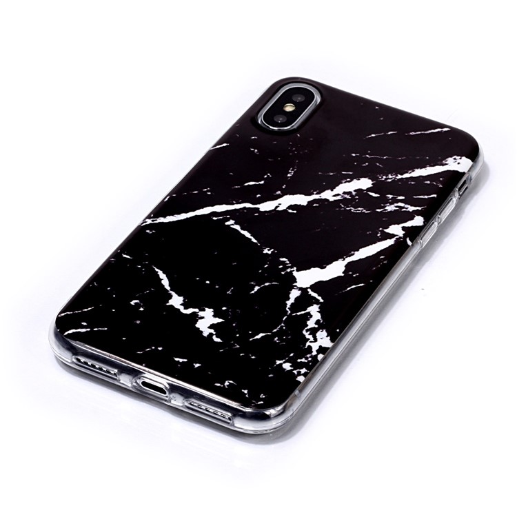 Para Iphone Xs Max 6,5 Polegadas TPU Tampa Do Telefone Celular (teste Padrão De Mármore) (imd Acabamento) - Estilo T-2