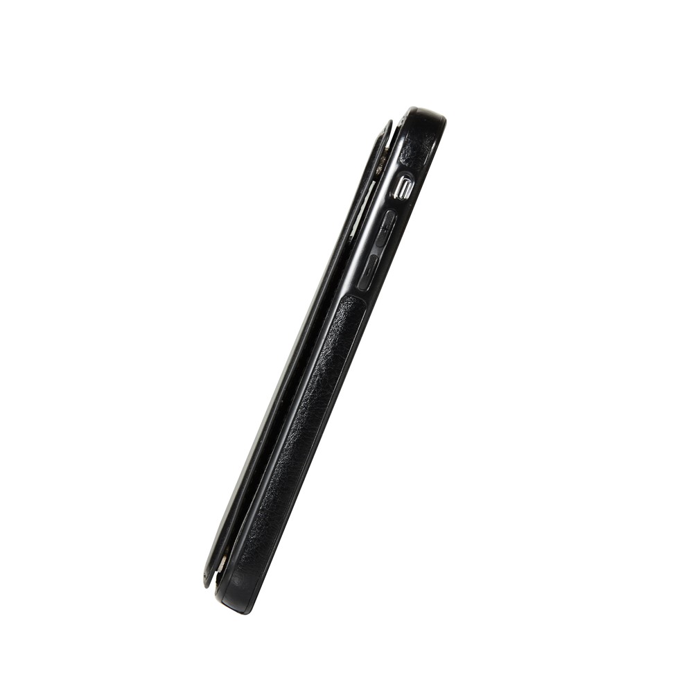 Crazy Horse Leather Coated TPU Case with Card Slot and Kickstand for iPhone XR 6.1 inch - Black-3
