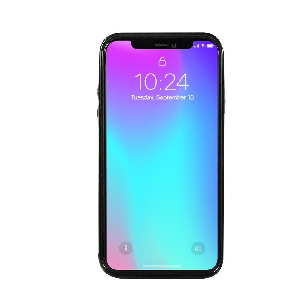 Crazy Horse Leather Coated TPU Case with Card Slot and Kickstand for iPhone XR 6.1 inch - Black-6